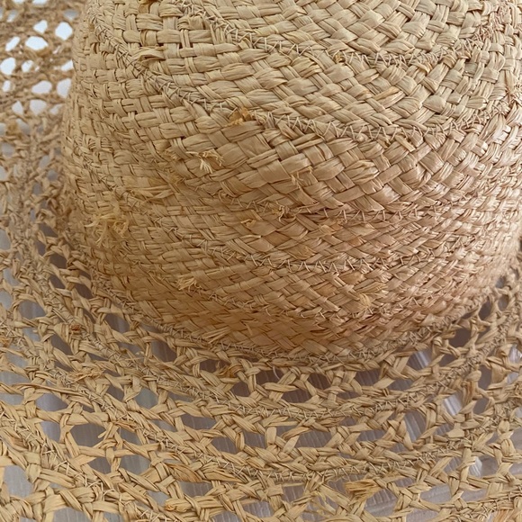 VINTAGE Cottagecore Lacey Straw Hat - Picture 2 of 7